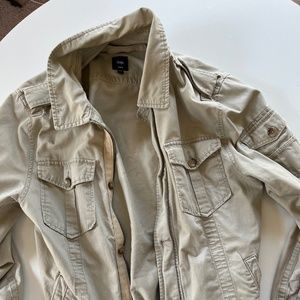 Vintage Gap Khaki Military-Style Jacket - Size XL
